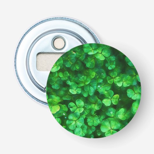 Lucky Celtic Irish Green Kleeblatts Flaschenöffner (Vorderseite)