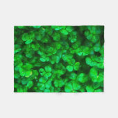 Lucky Celtic Irish Green Kleeblatts Fleecedecke (Vorderseite (Horizontal))