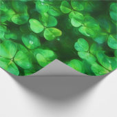 Lucky Celtic Irish Green Kleeblatts Geschenkpapier (Ecke)