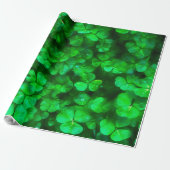 Lucky Celtic Irish Green Kleeblatts Geschenkpapier (Ungerollt)