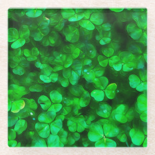Lucky Celtic Irish Green Kleeblatts Glasuntersetzer