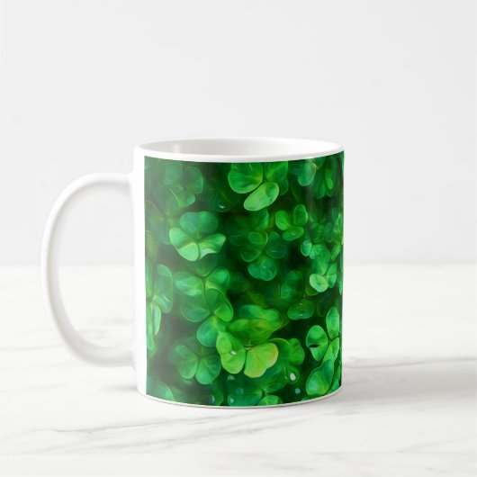 Lucky Celtic Irish Green Kleeblatts Kaffeetasse (Links)