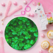 Lucky Celtic Irish Green Kleeblatts Pappteller (Party)