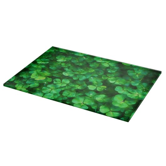 Lucky Celtic Irish Green Kleeblatts Schneidebrett (Ecke)