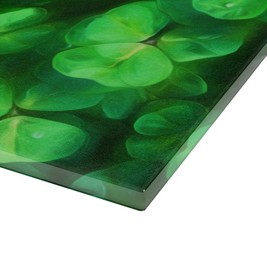 Lucky Celtic Irish Green Kleeblatts Schneidebrett (Ecke)