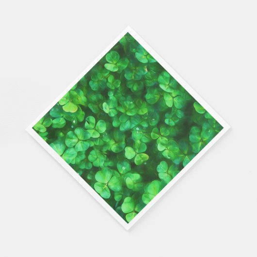 Lucky Celtic Irish Green Kleeblatts Serviette (Ecke)