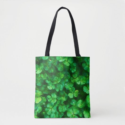Lucky Celtic Irish Green Kleeblatts Tasche (Vorderseite)