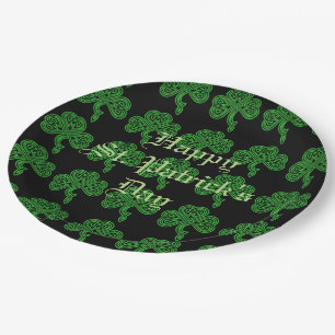 Lucky Celtic Kleeblatt Musterpapier Teller