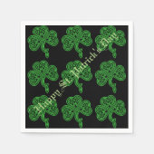 Lucky Celtic Kleeblatt Pattern Napkins Serviette (Vorderseite)