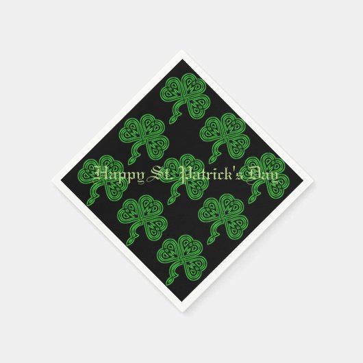 Lucky Celtic Kleeblatt Pattern Napkins Serviette (Ecke)