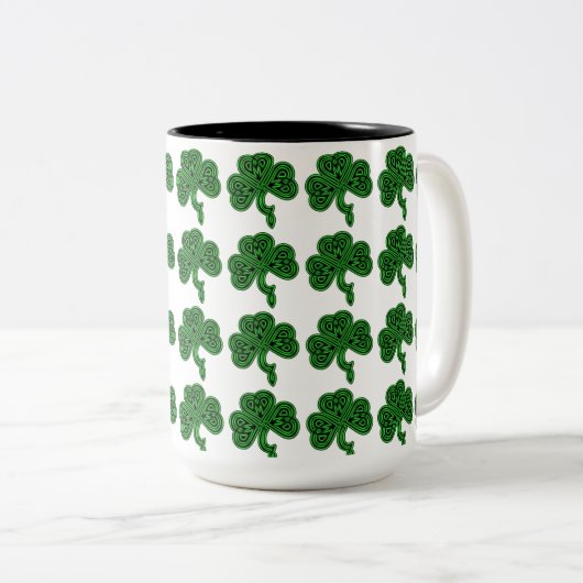Lucky Celtic Kleeblatt Tasse (VorderseiteRechts)