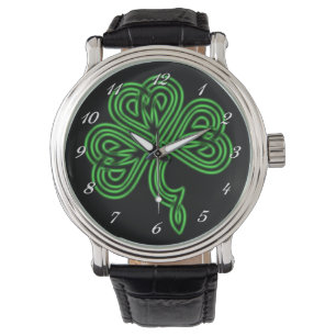 Lucky Celtic Kleeblatt Wrist Watch Armbanduhr