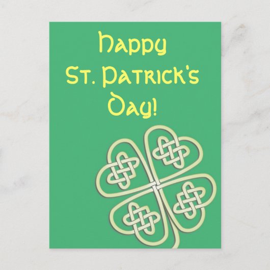 Lucky Celtic St. Patrick's Day Postcard Postkarte (Vorderseite)