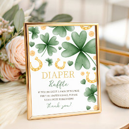 Lucky Charm 8x10 Diaper Raffle Table Sign Sockelschild