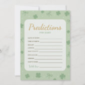 Lucky Charm Baby Predictions Card Einladung (Vorderseite)