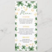 Lucky Charm Baby Shower 4x9 Menu Card Menükarte (Vorderseite)