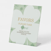 Lucky Charm Baby Shower Favors Sign Sockelschild (Vorderseite)