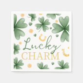 Lucky Charm Baby Shower Paper Napkins Serviette (Vorderseite)