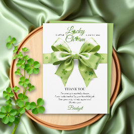 Lucky Charm Bogen St. Patrick's Day Babydusche Dankeskarte