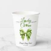 Lucky Charm Bogen St. Patrick's Day Babydusche Pappbecher (Rückseite)