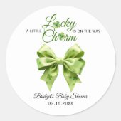 Lucky Charm Bogen St. Patrick's Day Babydusche Runder Aufkleber (Vorderseite)