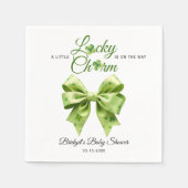 Lucky Charm Bogen St. Patrick's Day Babydusche Serviette (Vorderseite)