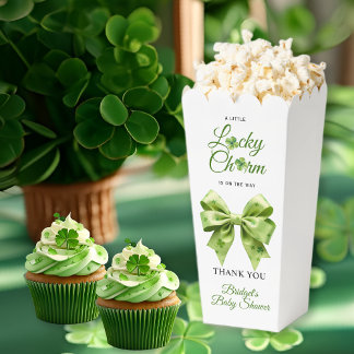 Lucky charm bow St. Patrick's Day baby shower Geschenkschachtel