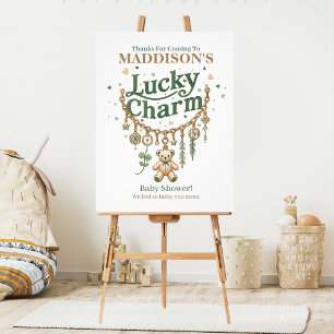 Lucky Charm Bracelet Baby Dusche Begrüßungszeichen Poster