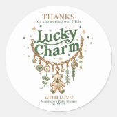 Lucky Charm Bracelet Babyaufkleber Runder Aufkleber (Vorderseite)