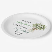 Lucky Charm Bridal Shower Paper Plates Greenery Pappteller (Schrägansicht)