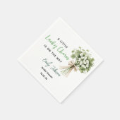 Lucky Charm Bridal Shower Party Napkins Greenery Serviette (Ecke)
