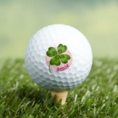 Lucky Charm Clover Vintage Personalisierte Viel Gl Golfball (Insitu T-Shirt)