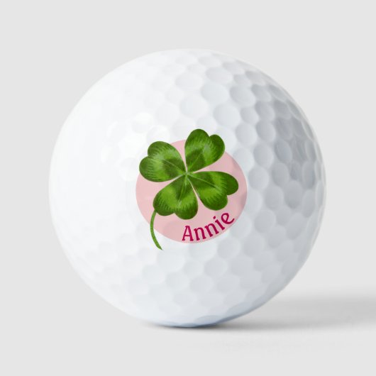 Lucky Charm Clover Vintage Personalisierte Viel Gl Golfball (Vorderseite)