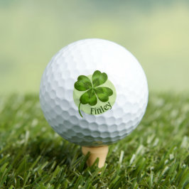 Lucky Charm Clover Vintage Personalisierte Viel Gl Golfball