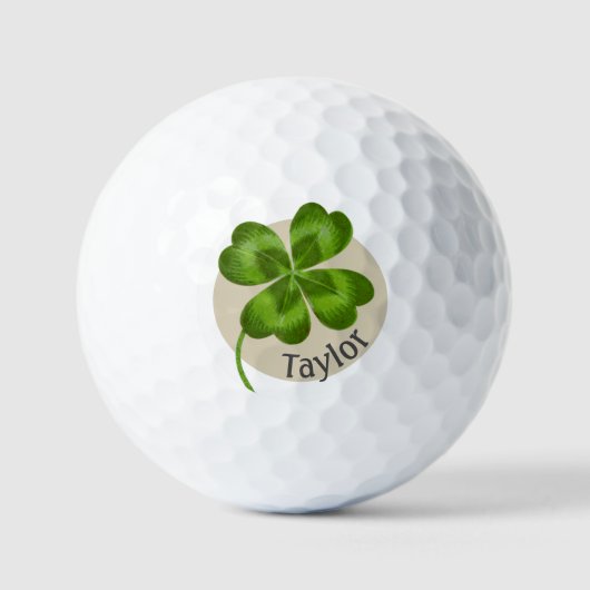 Lucky Charm Clover Vintage Personalisierte Viel Gl Golfball (Vorderseite)