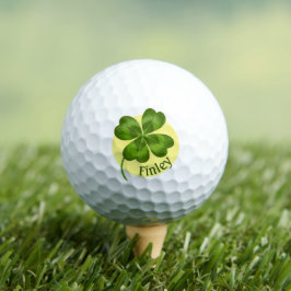 Lucky Charm Clover Vintage Personalisierte Viel Gl Golfball