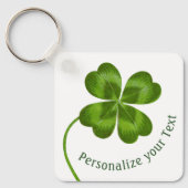 Lucky Charm Clover Vintage Personalisierte Viel Gl Schlüsselanhänger (Vorderseite)