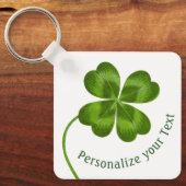Lucky Charm Clover Vintage Personalisierte Viel Gl Schlüsselanhänger (Vorderseite)