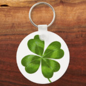 Lucky Charm Clover Vintages Kleeblatt Viel Glück Schlüsselanhänger (Vorderseite)