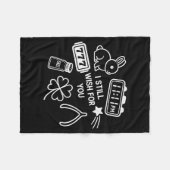 Lucky Charm Collage Funny Wishbone - Eleven Eleven Fleecedecke (Vorderseite (Horizontal))