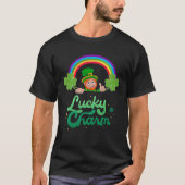 Lucky Charm Cute St Patrick s Day C Leaf Rainbow T-Shirt (Vorderseite)