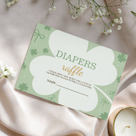 Lucky Charm Diaper Raffle Card Begleitkarte