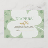 Lucky Charm Diaper Raffle Card Begleitkarte (Vorderseite)
