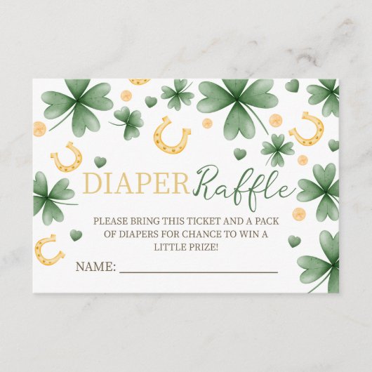 Lucky Charm Diaper Raffle Insert (Vorderseite)