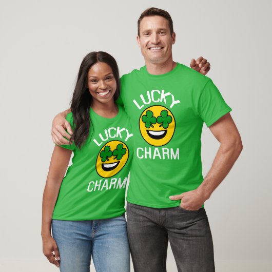Lucky Charm Emoji Kleeblatt St Patricks Day T-Shirt (Unisex)