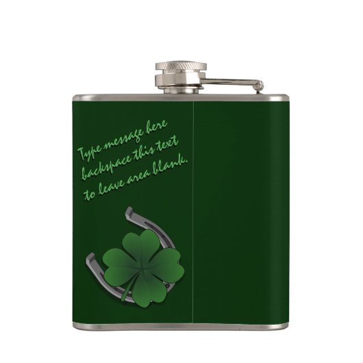 Lucky Charm Flask St. Patrick's Luck Drink Flask Flachmann (Rückseite)