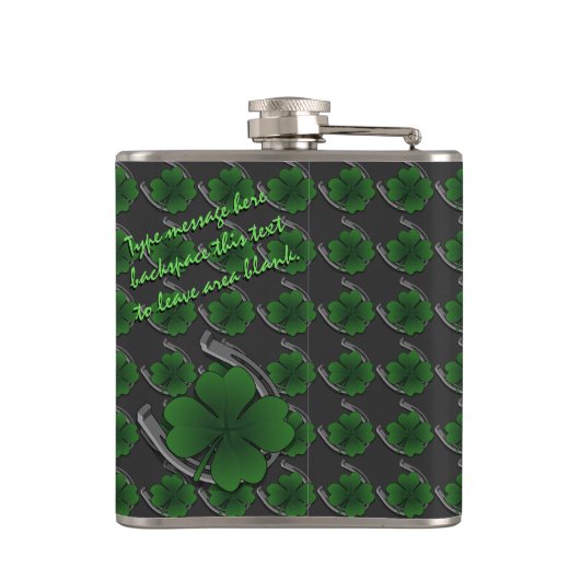 Lucky Charm Flask St. Patrick's Luck Drink Flask Flachmann (Rückseite)