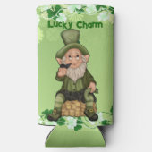 Lucky Charm Fun Leprechaun Pot of Gold Irish Bier Selters Dosenkühler (Rückseite)