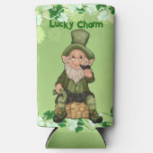 Lucky Charm Fun Leprechaun Pot of Gold Irish Bier Selters Dosenkühler (Vorderseite)