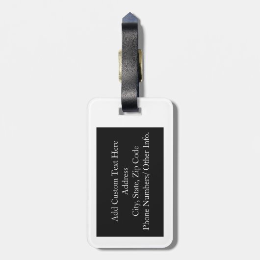 Lucky Charm Green/White Circle Gepäckanhänger (Rückseite vertikal)